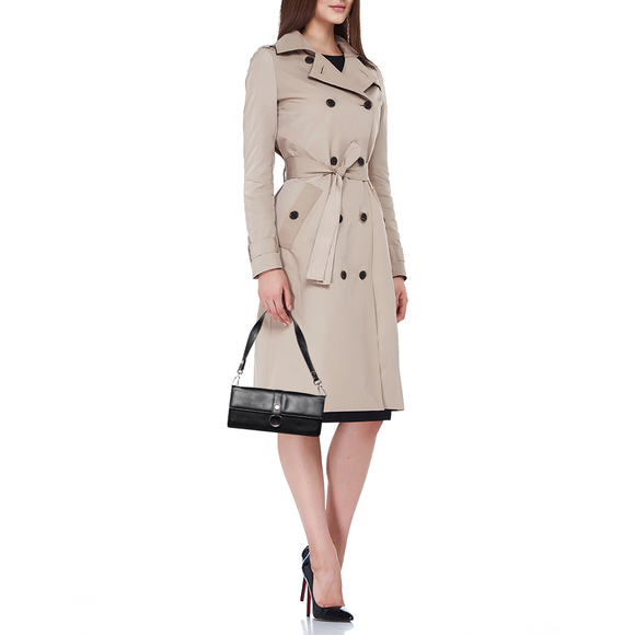 BURBERRY Black Leather Flap Shoulder Bag - Picture 2 of 8